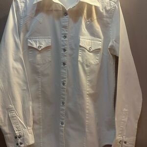 Wrangler Cream Button-Up Shirt